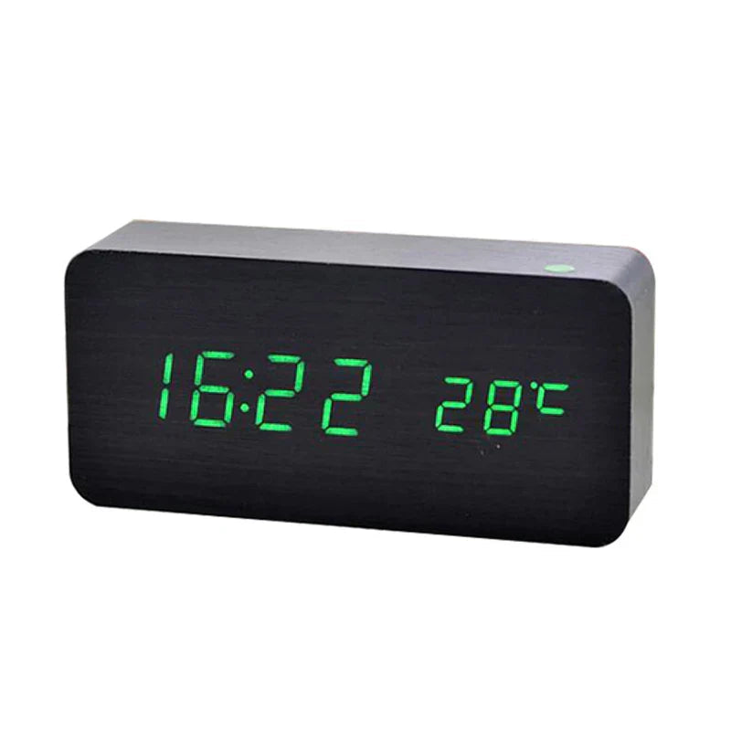 Compact Silent Digital LED Alarm Clock with Modern Design - Glamry