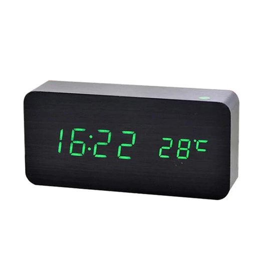 Compact Silent Digital LED Alarm Clock with Modern Design - Glamry