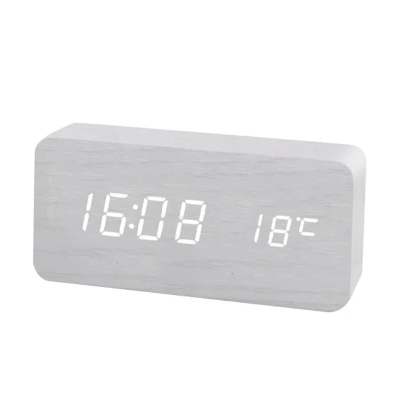 Compact Silent Digital LED Alarm Clock with Modern Design