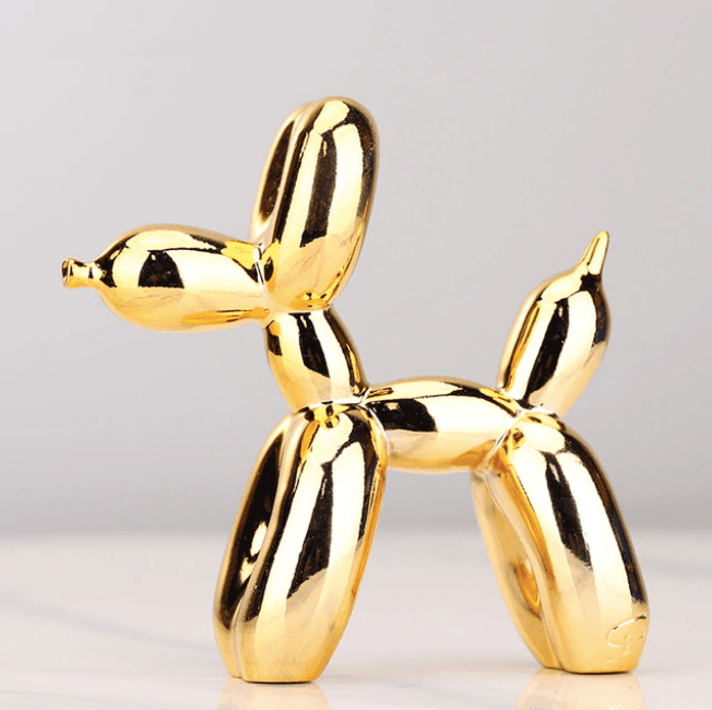 Metallic Silver Balloon Dog Home Decoration Sculpture