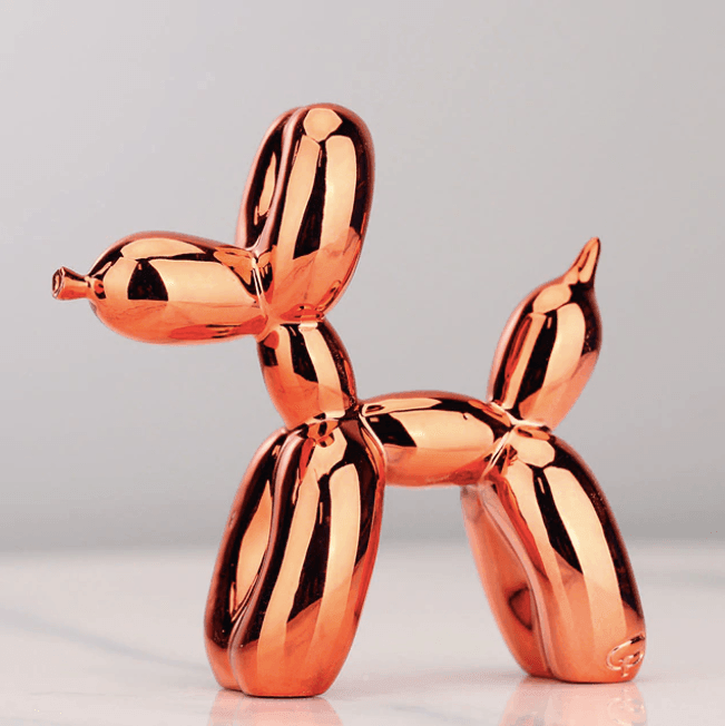 Metallic Silver Balloon Dog Home Decoration Sculpture