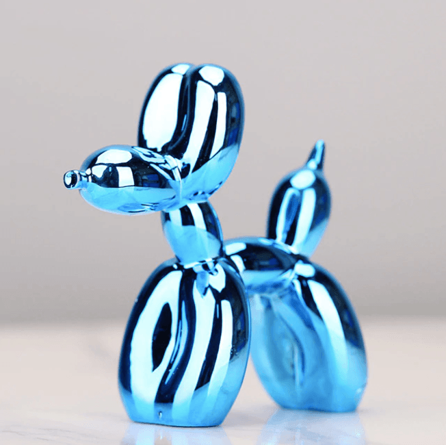 Metallic Silver Balloon Dog Home Decoration Sculpture