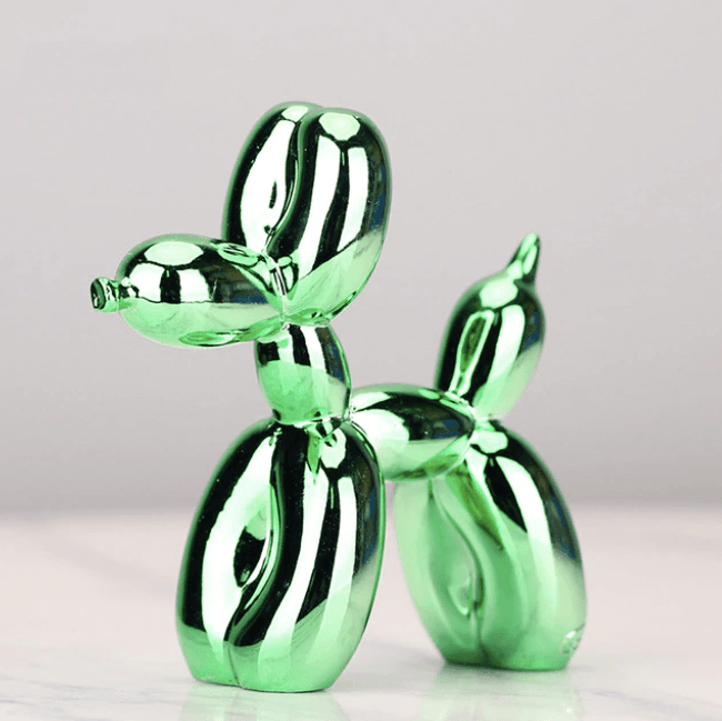 Metallic Silver Balloon Dog Home Decoration Sculpture
