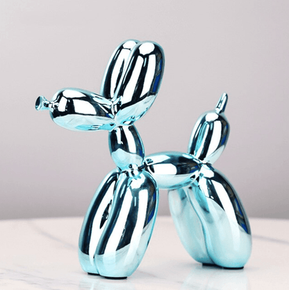 Metallic Silver Balloon Dog Home Decoration Sculpture