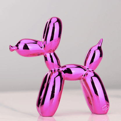 Metallic Silver Balloon Dog Home Decoration Sculpture