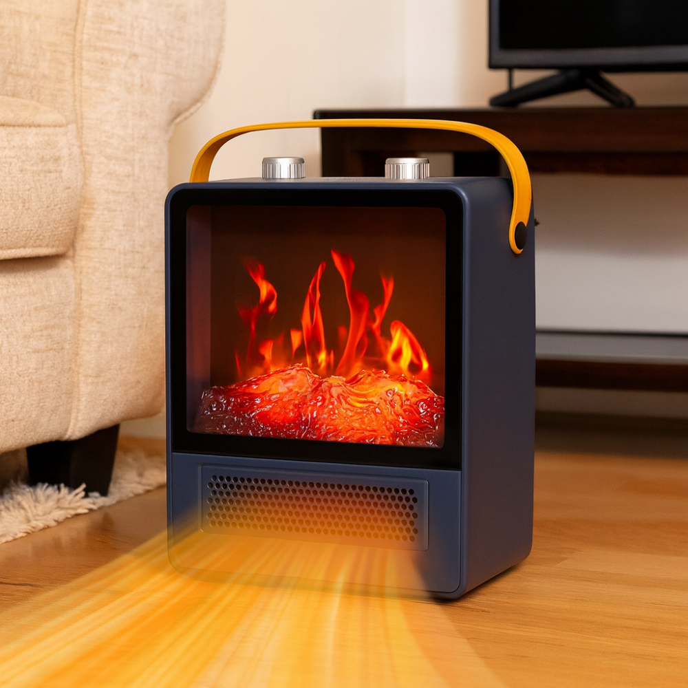 Cozy Electric Fireplace with Real Flame Effect