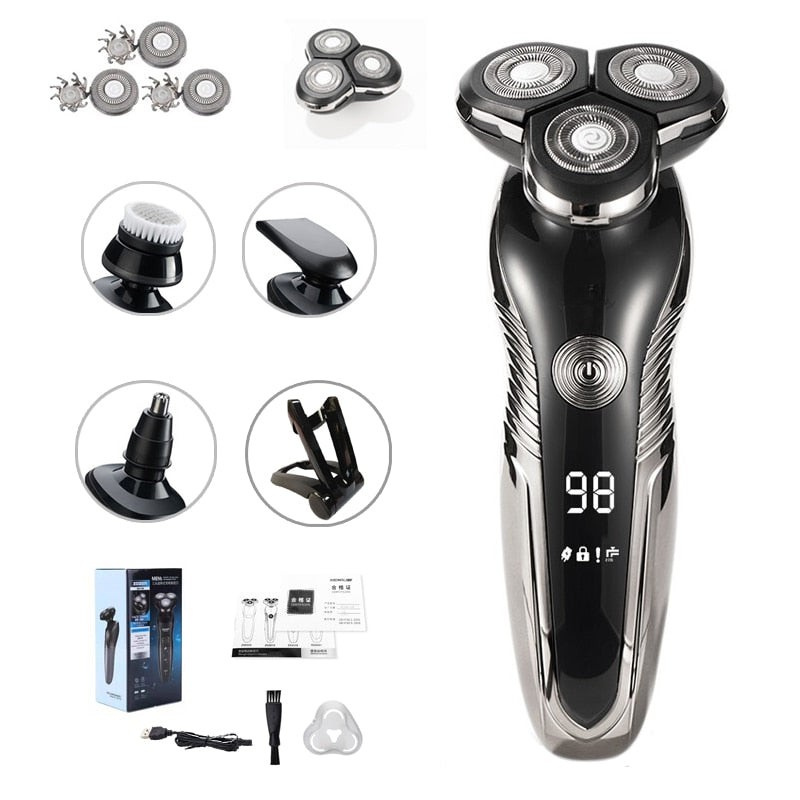 Rechargeable Wet Dry Electric Shaver for Men