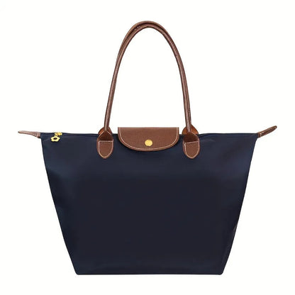 Luxury PU Leather Tote Bag - Gold Detailing