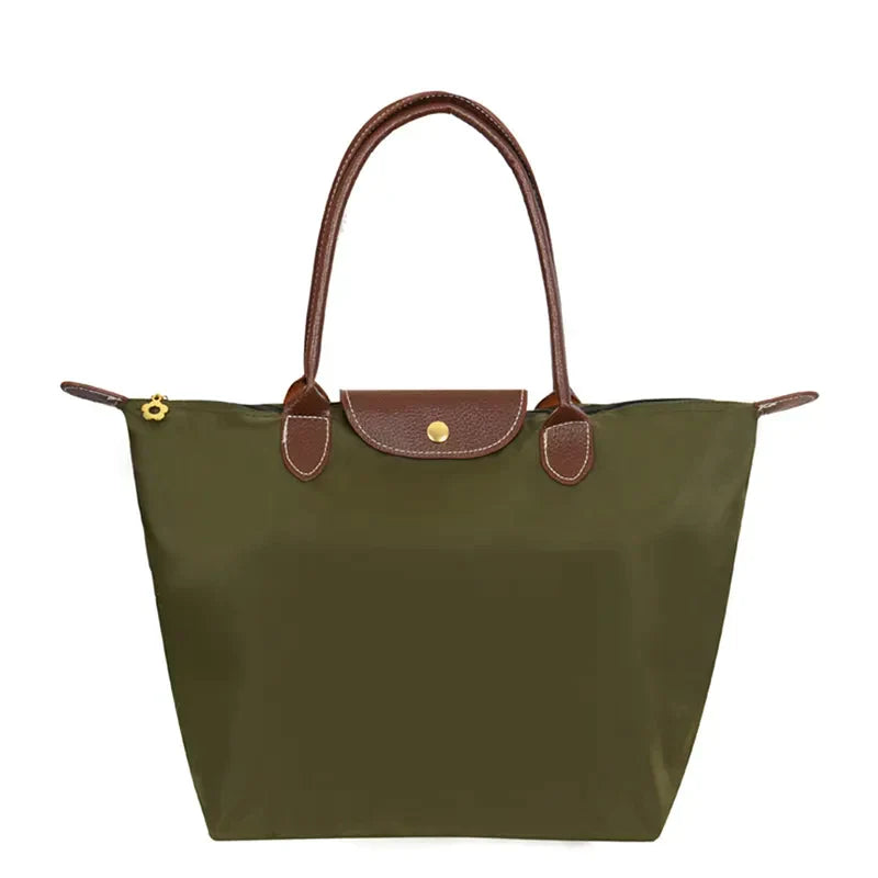 Luxury PU Leather Tote Bag - Gold Detailing