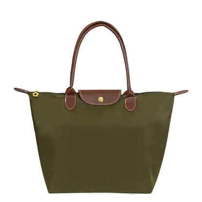 Luxury PU Leather Tote Bag - Gold Detailing