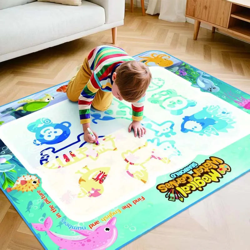 Large Kids Water Drawing Pad – Fun Mess Free Art Mat - Glamry