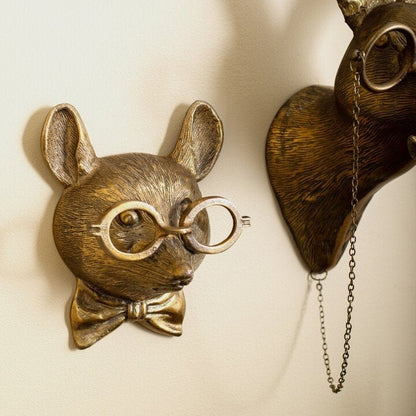 Colorful Painted Wooden Animal Wall Art