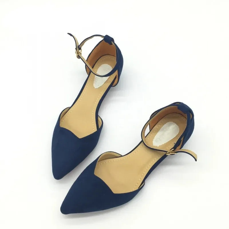 Elegant Black High Heels for Women with Fashion Buckle