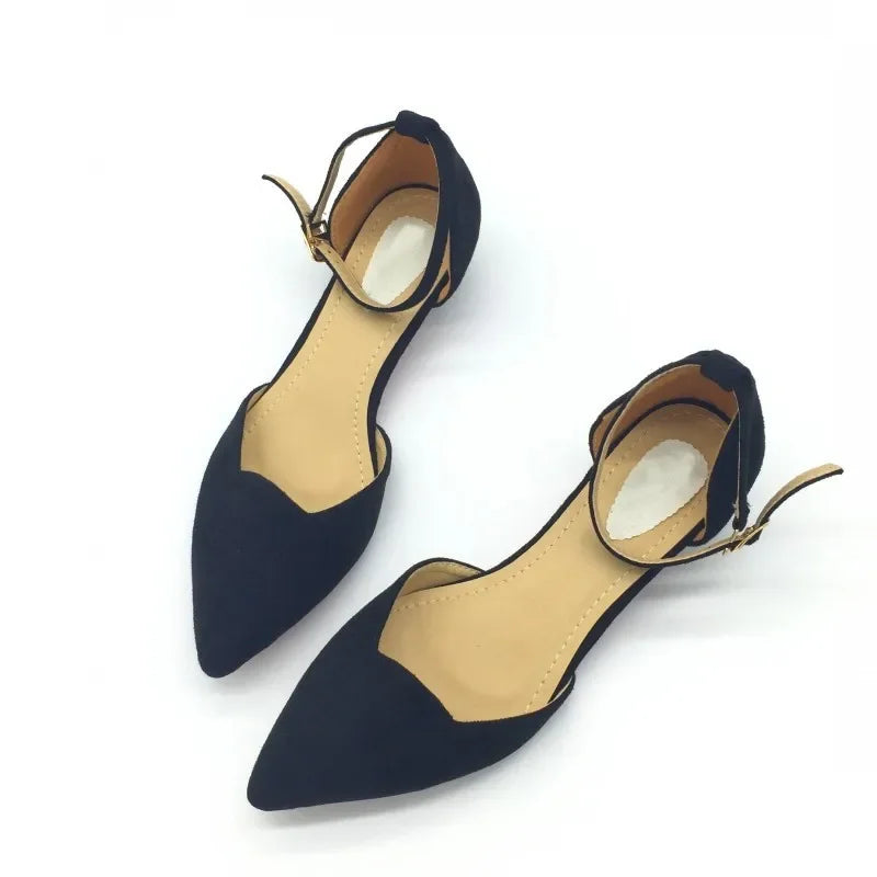 Elegant Black High Heels for Women with Fashion Buckle