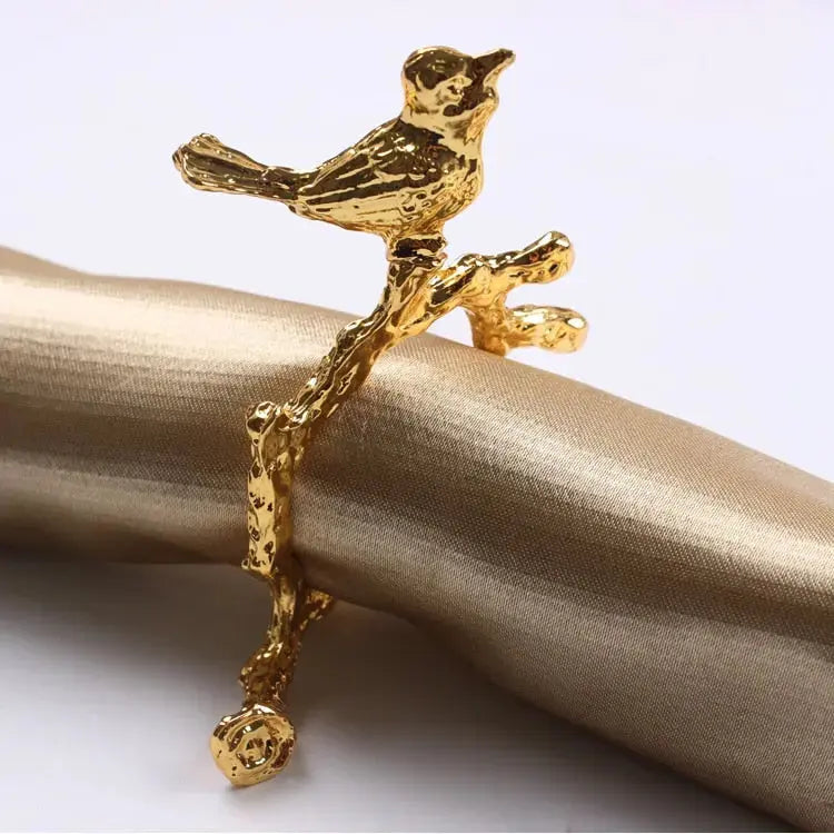 Beautiful Garden Bird Napkin Ring Set