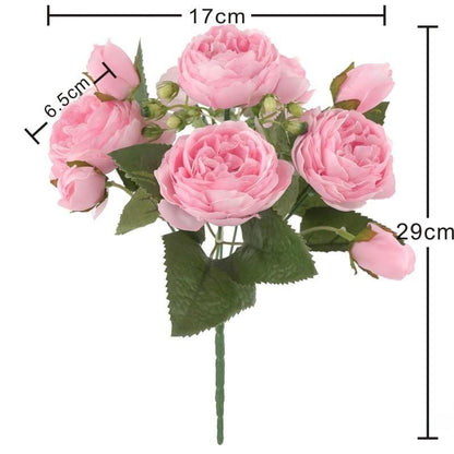 Beautiful Bright Silk Peony Flower Arrangement