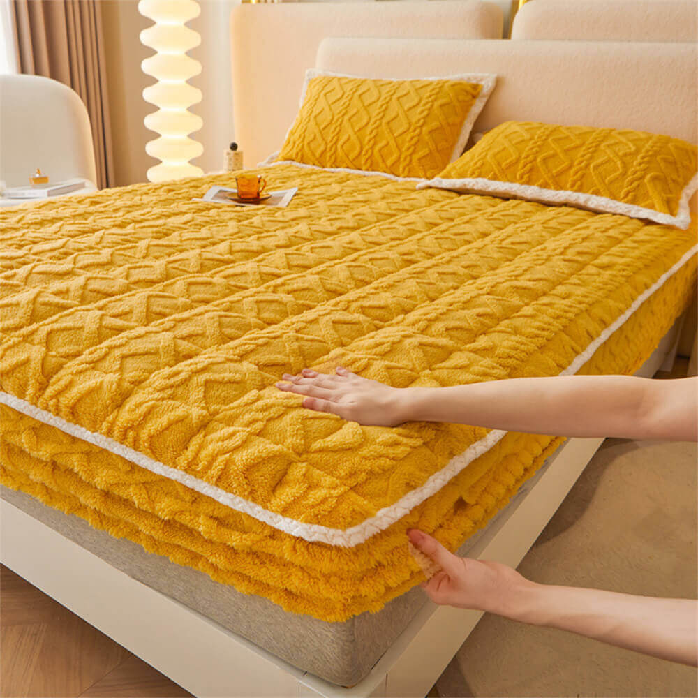 Plush Soft Fitted Mattress Protector for Deep Sleep - Glamry