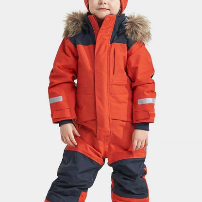 Kids Waterproof Snow Ski Pant Suit with Hood