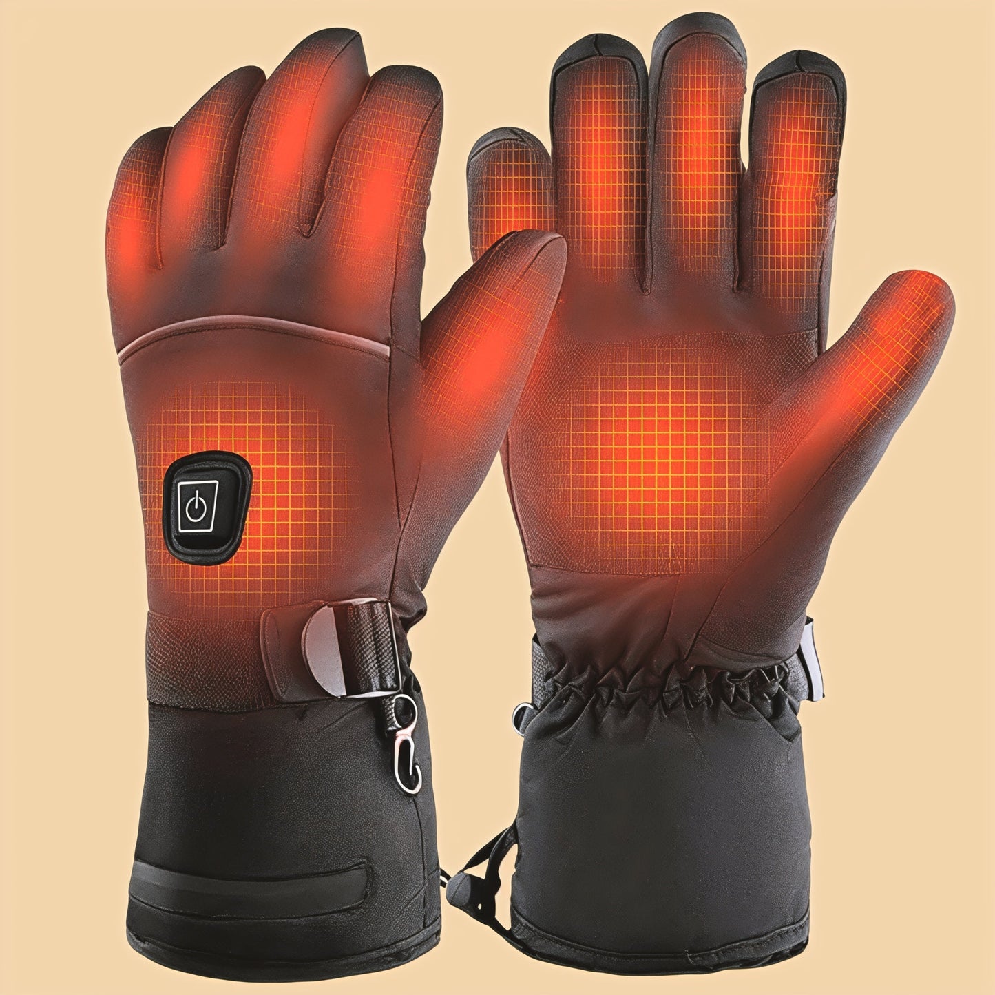 Warm Waterproof Rechargeable Ski Gloves for Men Women - Glamry