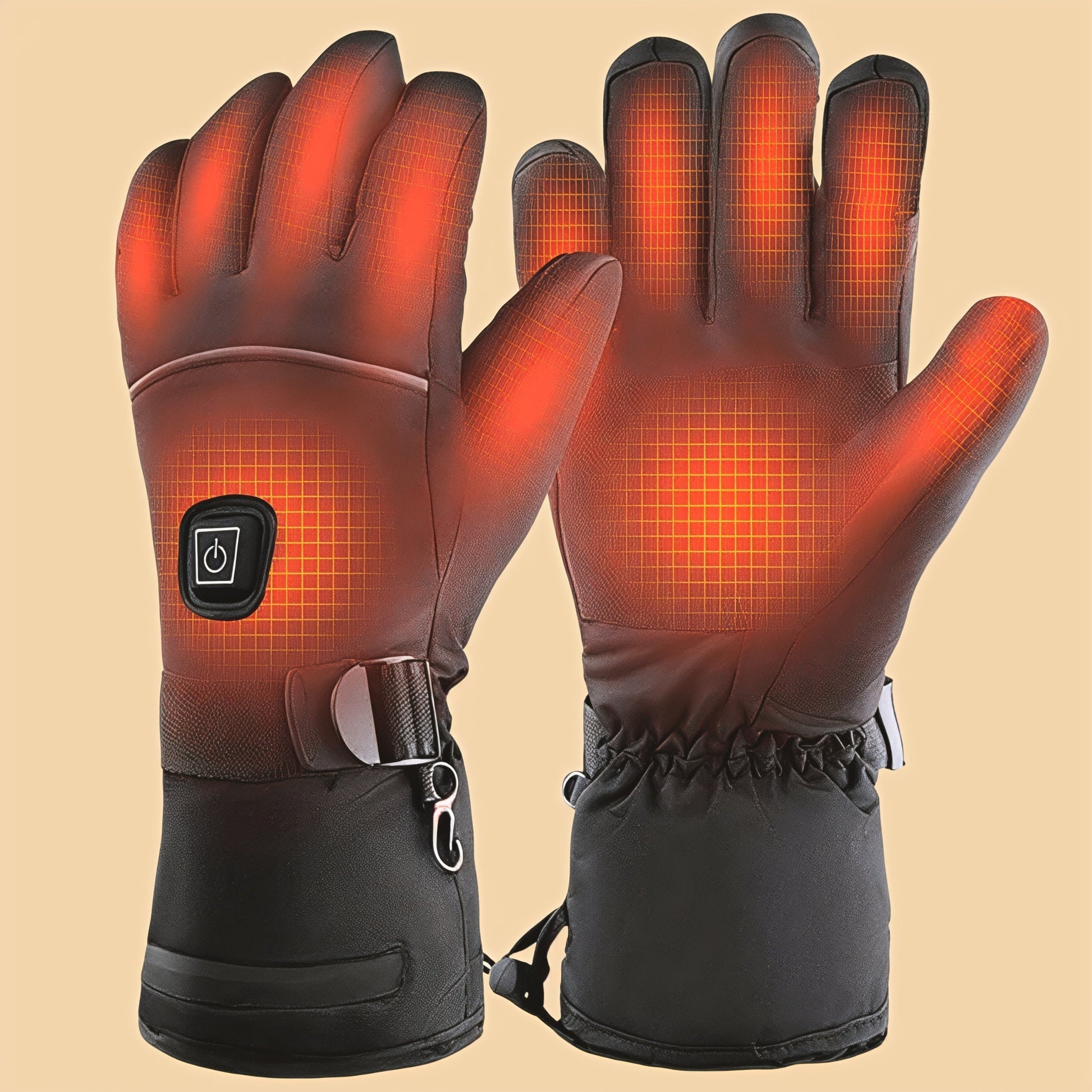 Warm Waterproof Rechargeable Ski Gloves for Men Women - Glamry