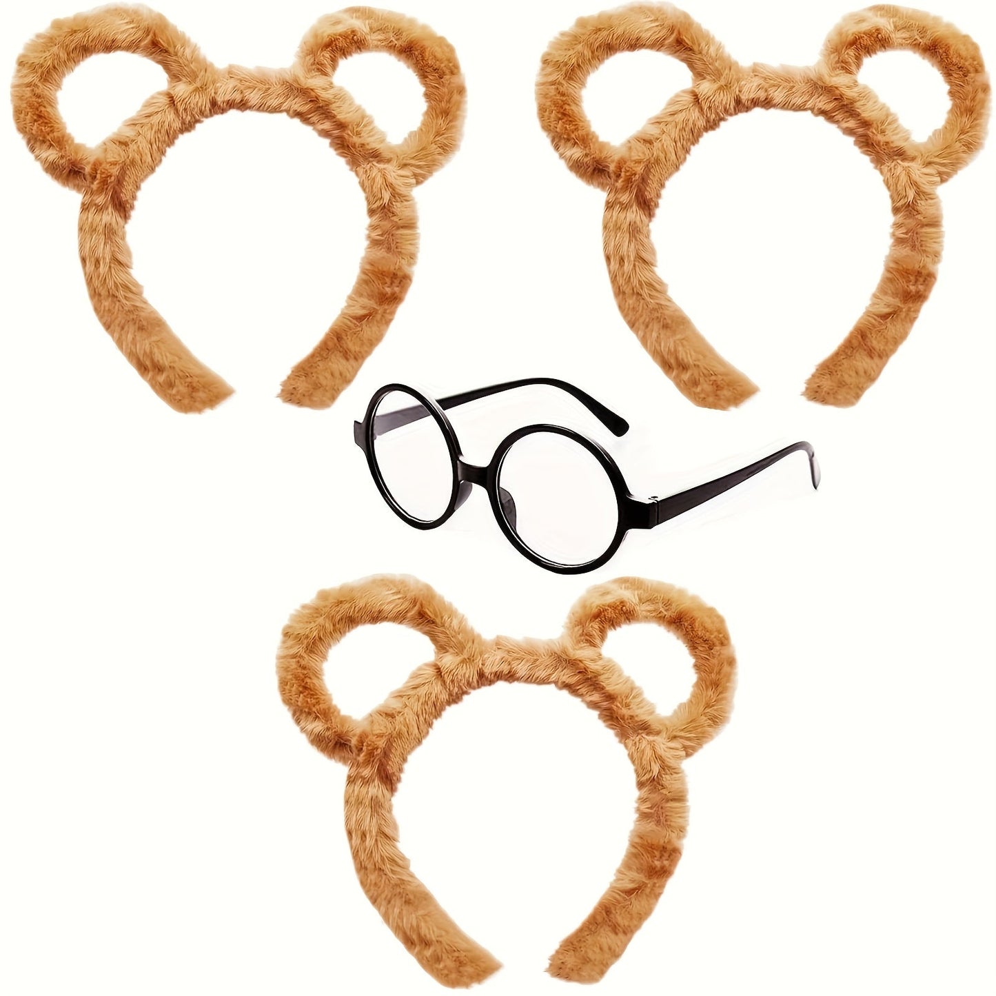 Soft Chipmunk Halloween Costume Kit Headband Glasses - Glamry