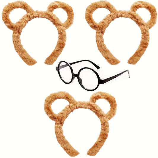 Soft Chipmunk Halloween Costume Kit Headband Glasses - Glamry