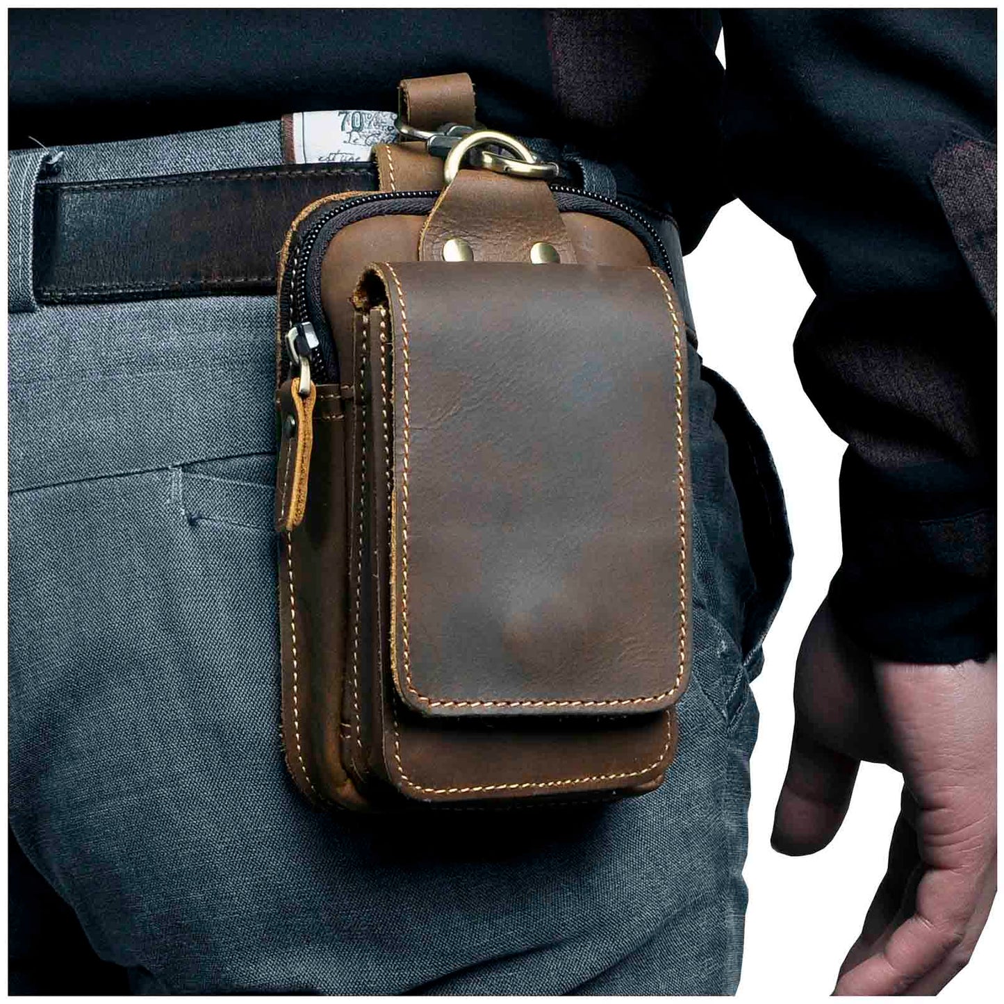 Small Waterproof PU Leather Crossbody Bag - Glamry