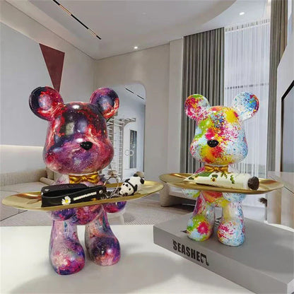 Colorful Bear Garden Statue
