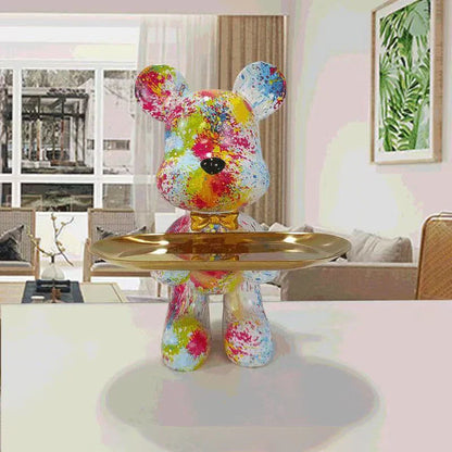 Colorful Bear Garden Statue