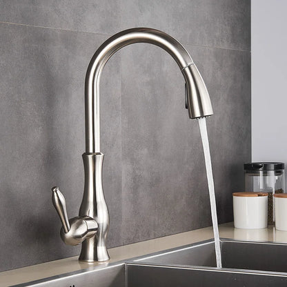 Luxury Brushed Gold Kitchen Faucet