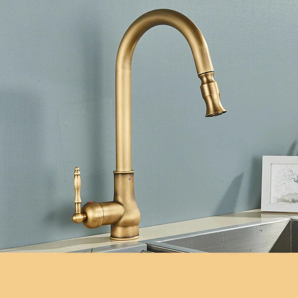 Traditional Bronze Kitchen Sink Faucet