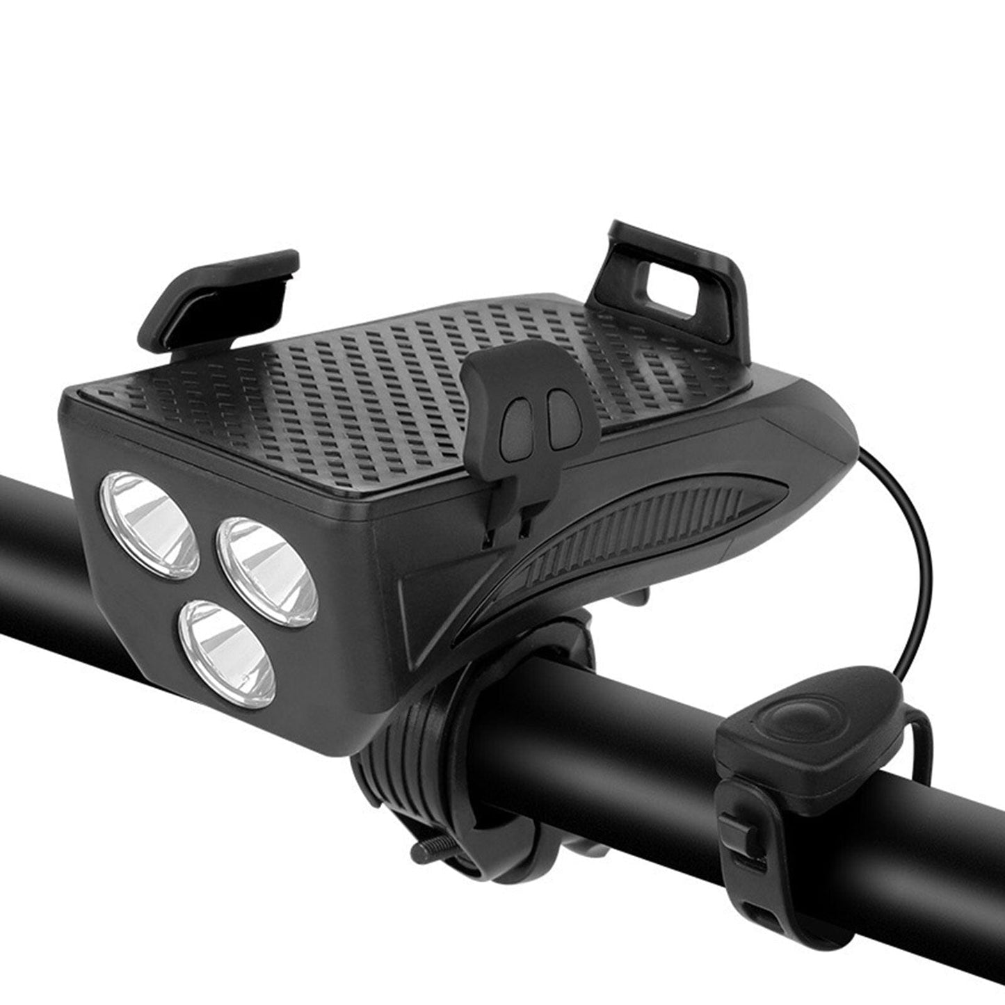 Bright LED Bike Light with USB Charger and Phone Mount