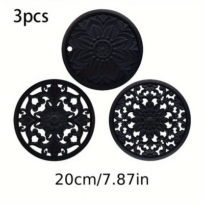 Heatproof Silicone Table Mat Set for Pots and Dishes - Glamry
