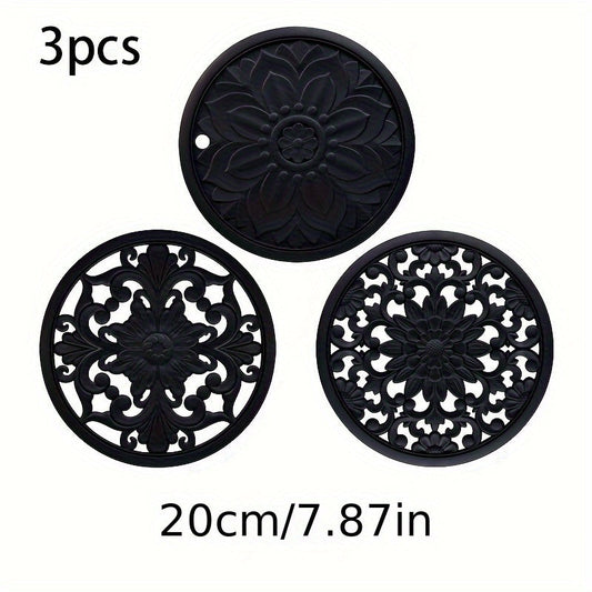 Heatproof Silicone Table Mat Set for Pots and Dishes - Glamry