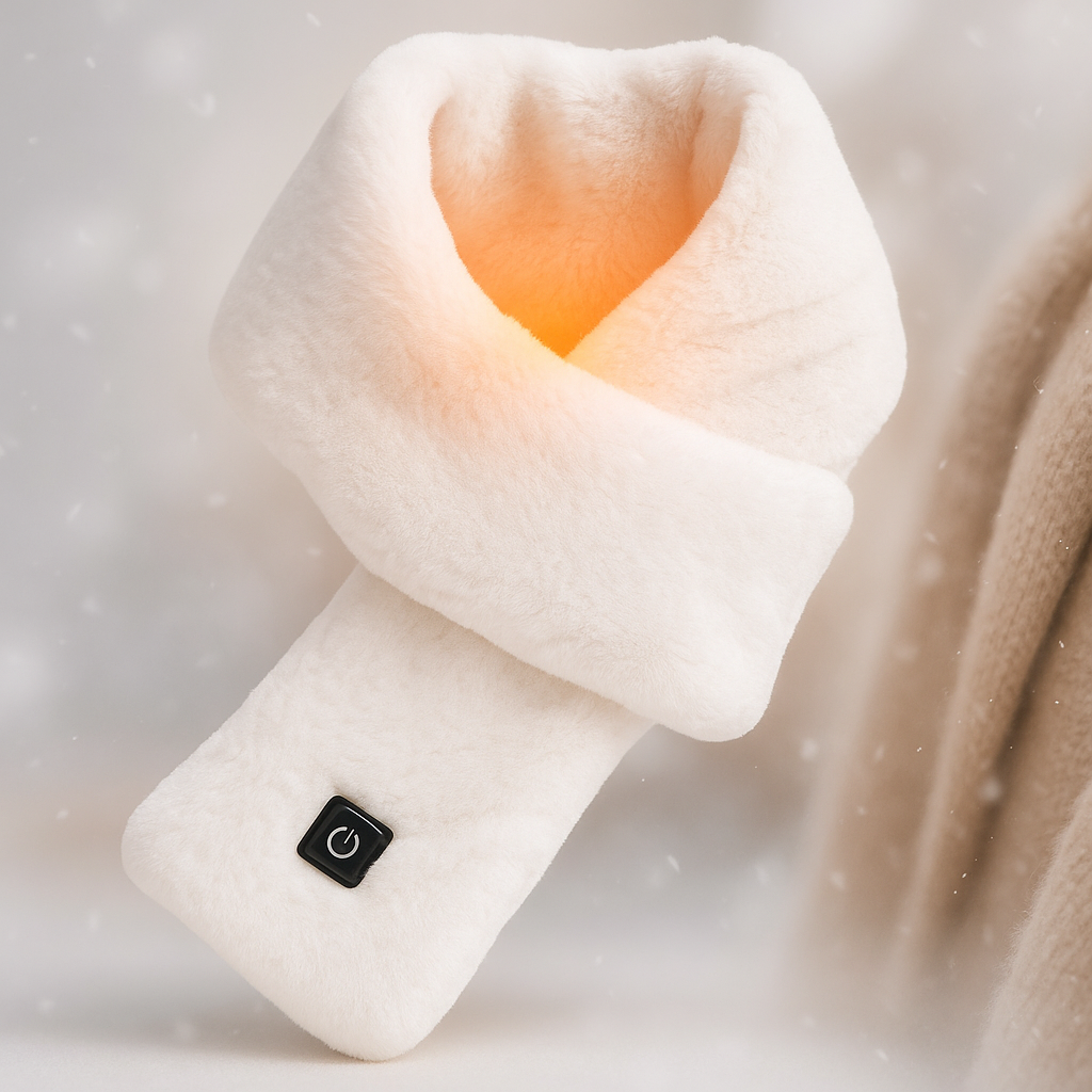 Cozy Heated Neck Scarf with Plush Fleece Lining