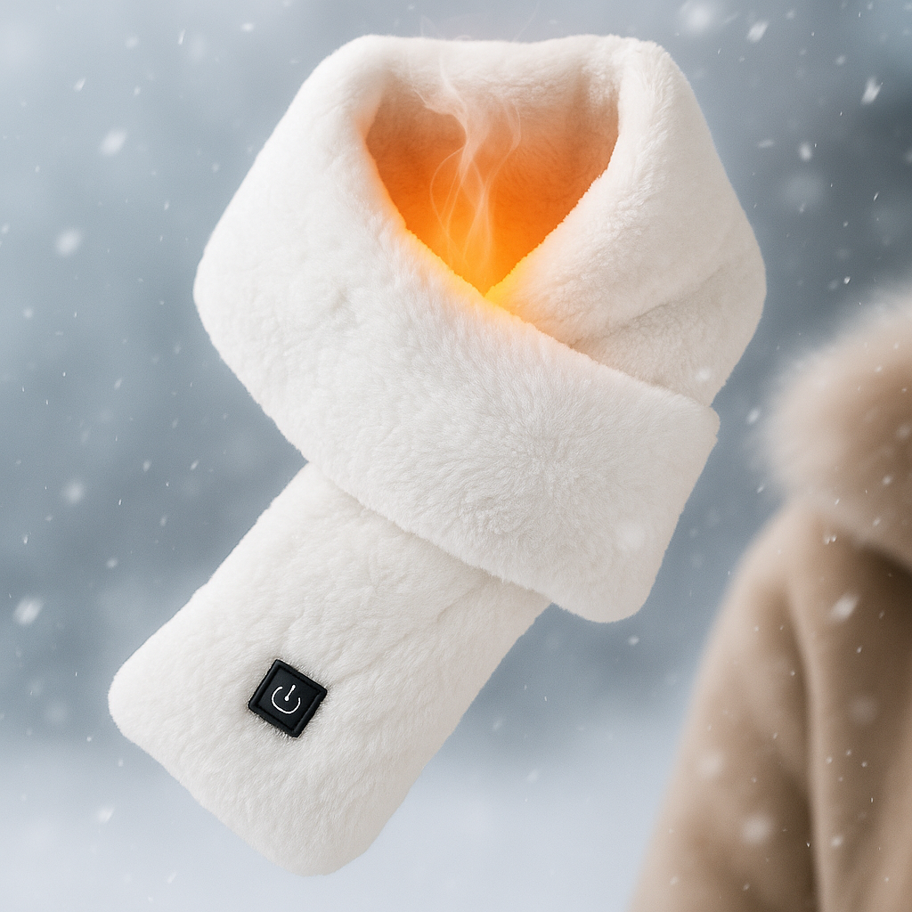 Cozy Heated Neck Scarf with Plush Fleece Lining
