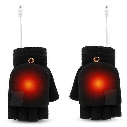 Warm Touch Heated Fingerless Gloves for Winter Cold - Glamry