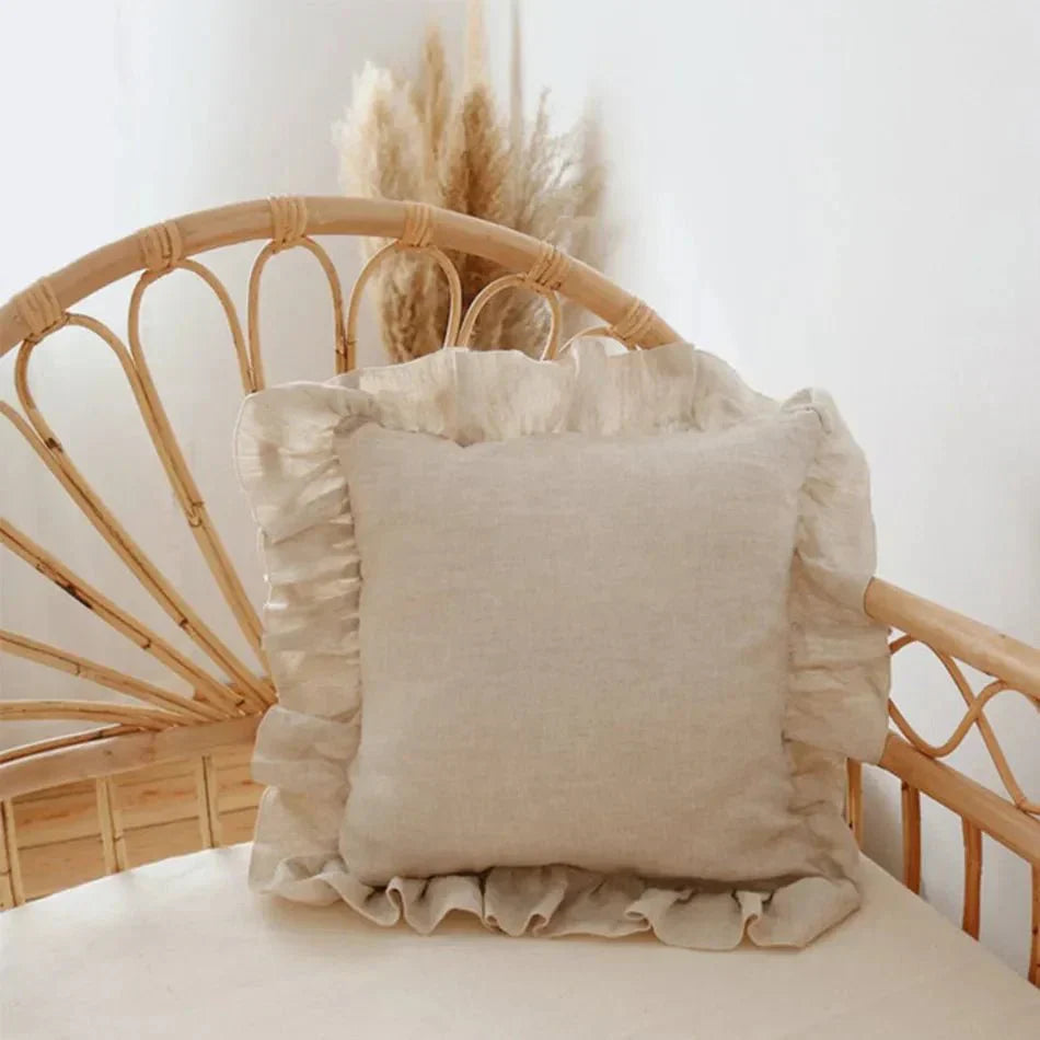 Luxurious Ruffled Throw Pillow Cover