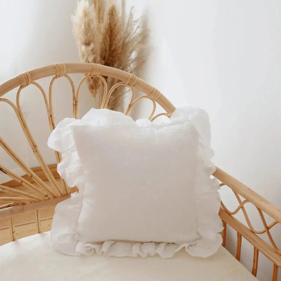 Luxurious Ruffled Throw Pillow Cover