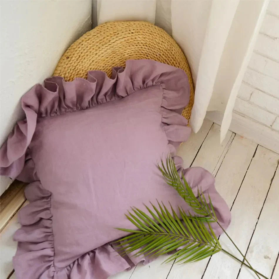 Luxurious Ruffled Throw Pillow Cover