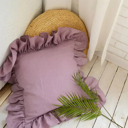 Luxurious Ruffled Throw Pillow Cover