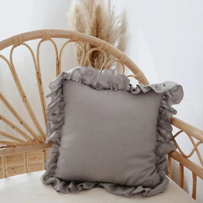 Luxurious Ruffled Throw Pillow Cover