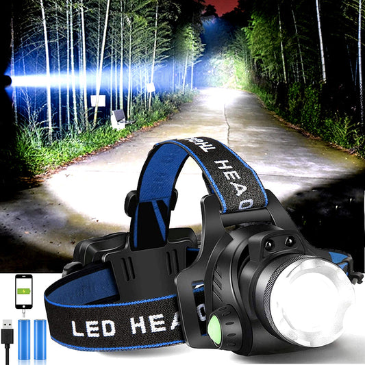 Bright Waterproof LED Headlight for Hiking - Glamry