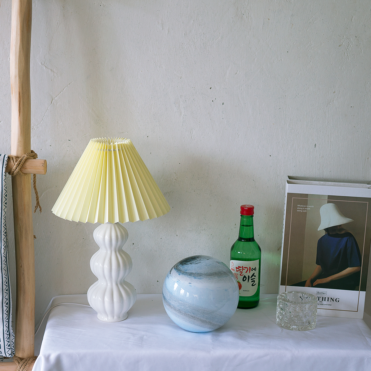 Soft Shade Table Lamp with Warm Ambient Light