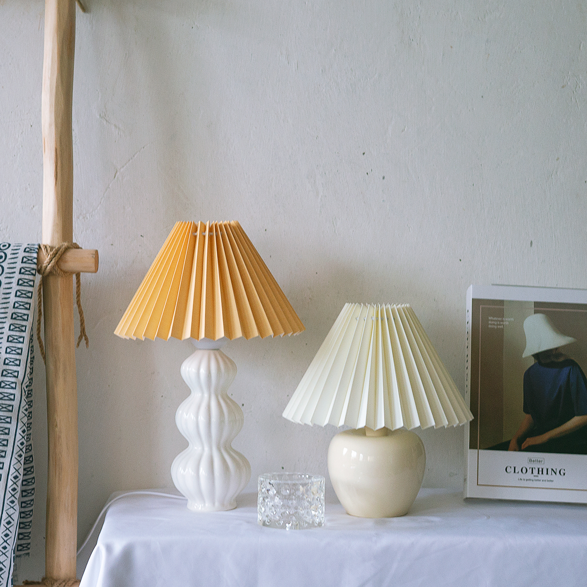 Soft Shade Table Lamp with Warm Ambient Light
