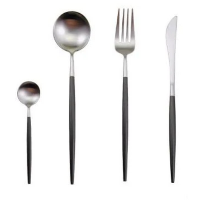 Premium Gold Plated 24pc Stainless Steel Cutlery Set
