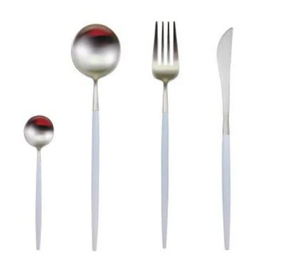Premium Gold Plated 24pc Stainless Steel Cutlery Set