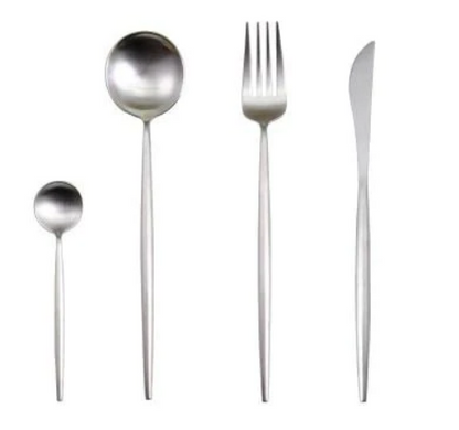 Premium Gold Plated 24pc Stainless Steel Cutlery Set