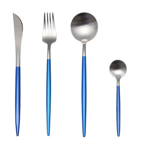 Premium Gold Plated 24pc Stainless Steel Cutlery Set