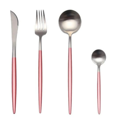 Premium Gold Plated 24pc Stainless Steel Cutlery Set